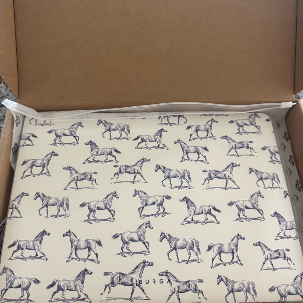 Burberry Equestrian Print Pouch